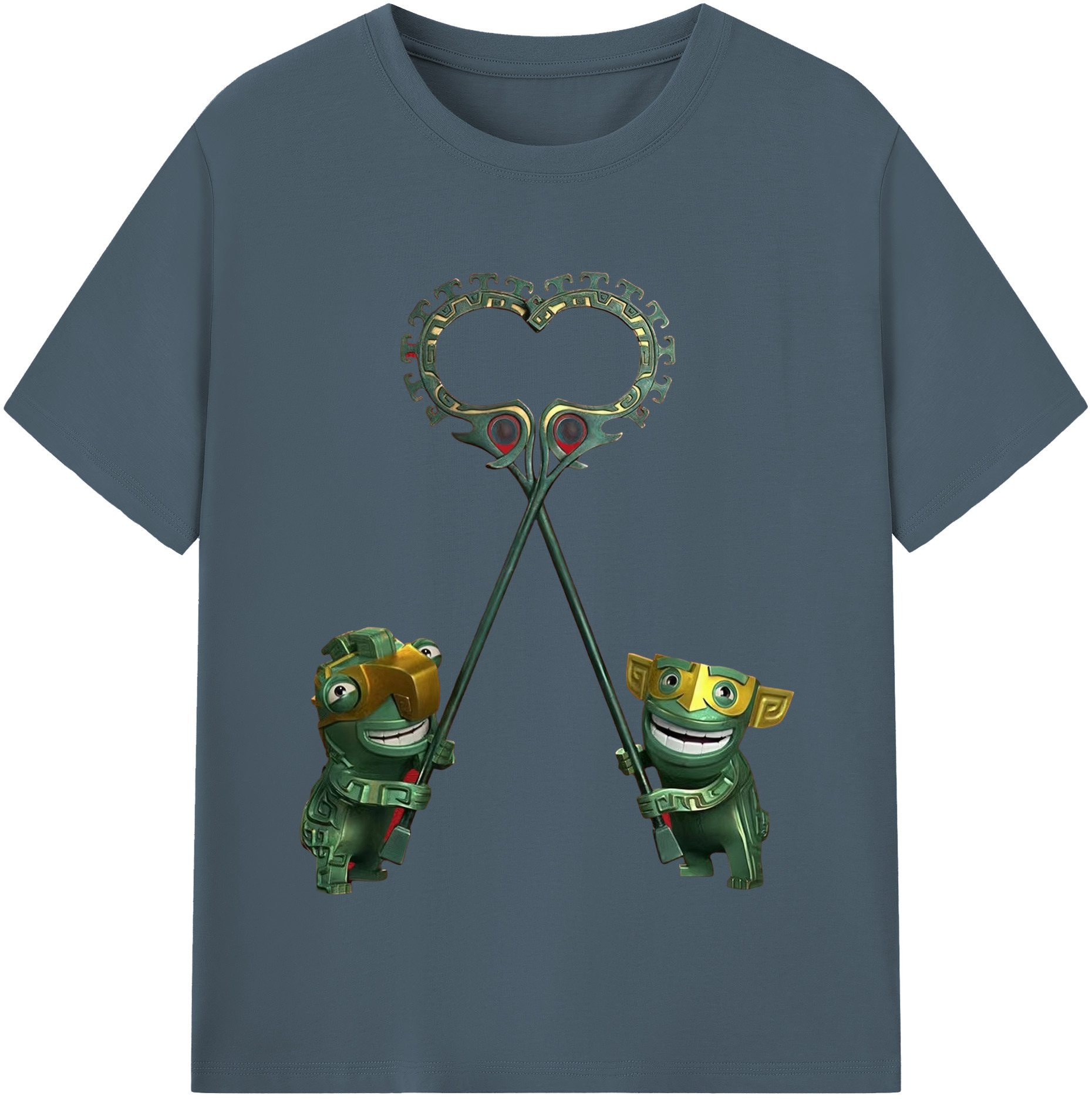 （画像用） Ne Zha 2 ナタ 魔童の大暴れ 綿100％半袖Tシャツ（フロントプリント）